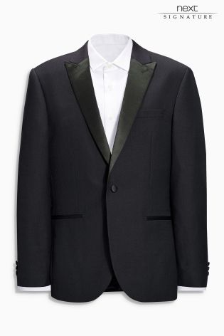 Navy Signature Tailored Fit Tuxedo Suit: Jacket